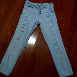 Distressed jeans